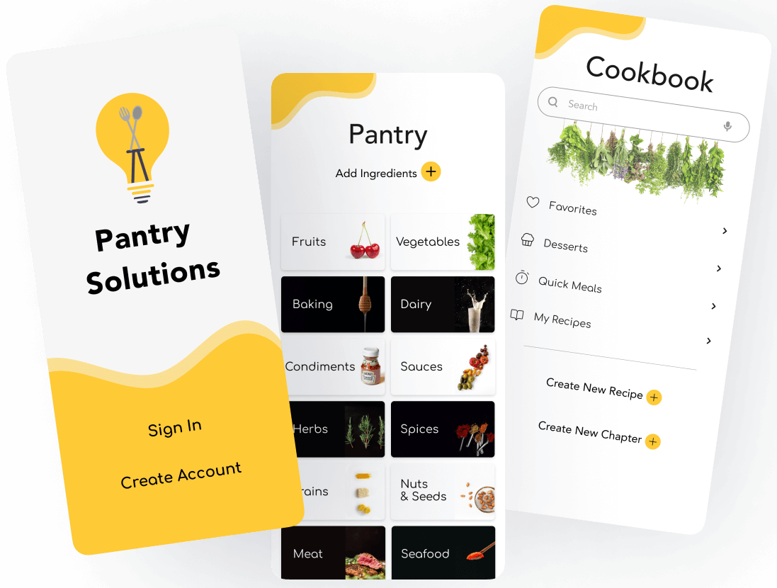 Mockups for Pantry Solutions